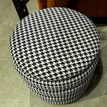 Load image into Gallery viewer, 22192 Houndstooth Ottoman