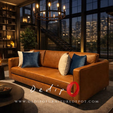 Load image into Gallery viewer, 25142 Genuine Leather Couch