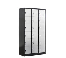 Load image into Gallery viewer, M-65 18-Door Steel Locker Cabinet (Dark Grey, Dark Grey+White, White)