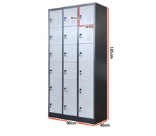Load image into Gallery viewer, M-65 18-Door Steel Locker Cabinet (Dark Grey, Dark Grey+White, White)