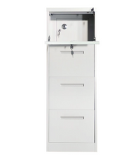 Load image into Gallery viewer, M-62 Vertical 4-Drawer with Safe Vault & Keys Manual-combination keylock Steel Filing Cabinet (Black, White)