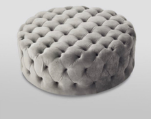 Load image into Gallery viewer, Tufty Round Ottoman