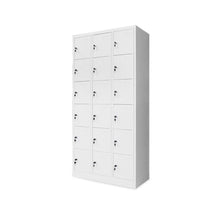 Load image into Gallery viewer, M-65 18-Door Steel Locker Cabinet (Dark Grey, Dark Grey+White, White)
