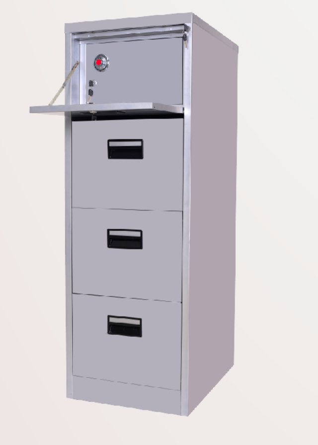 Vertical Filing Cabinet 4 Drawers with Safe