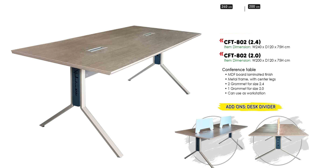 GD-CFT802-240-200 Conference Table