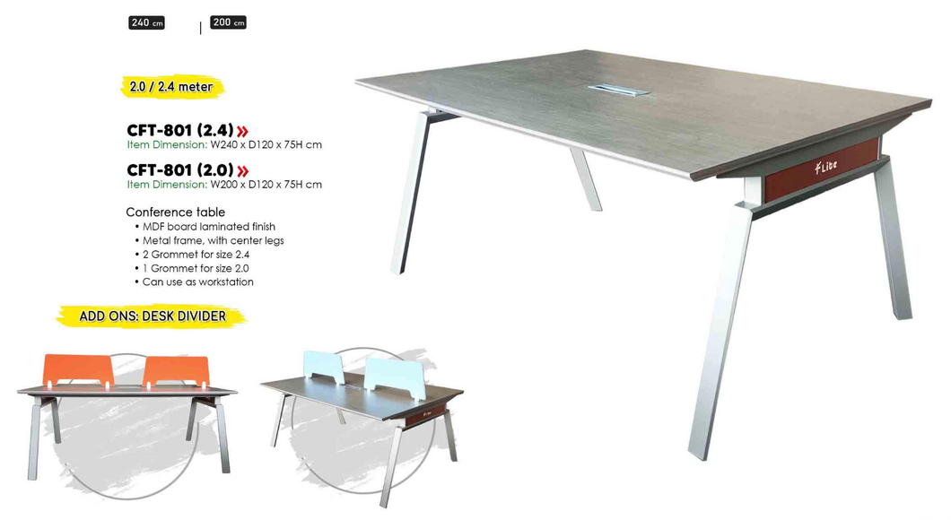 GD-CFT801-240-200 Conference Table