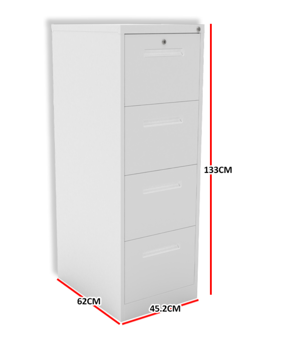Load image into Gallery viewer, M-62 Vertical 4-Drawer with Safe Vault & Keys Manual-combination keylock Steel Filing Cabinet (Black, White)